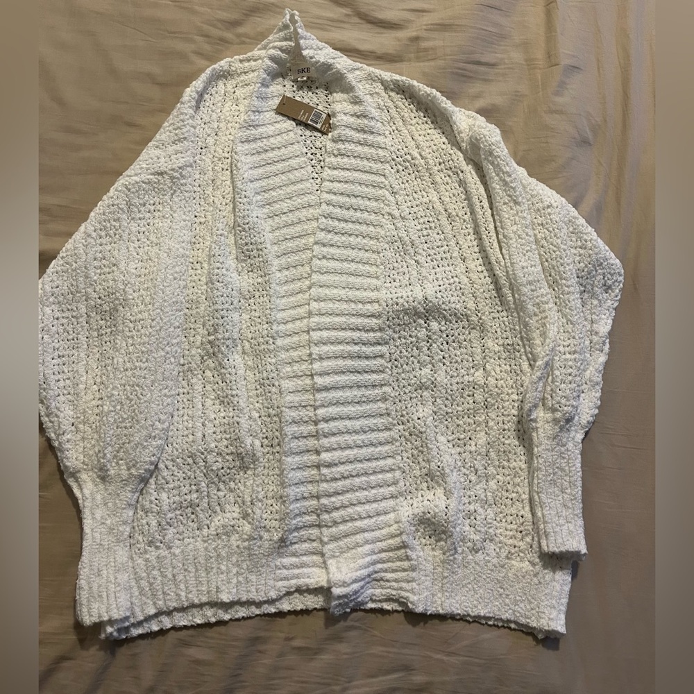 BKE brand Knit white cardigan